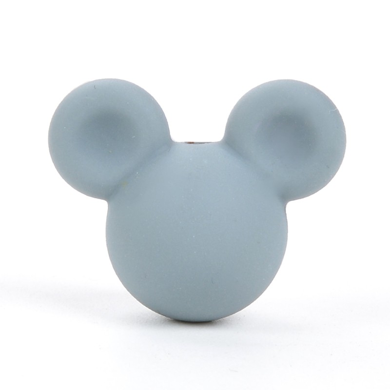 Perle En Silicone Souris Mickey / Minnie - Dimensions 24mm X 20mm, Marque SAVMER, Neuve