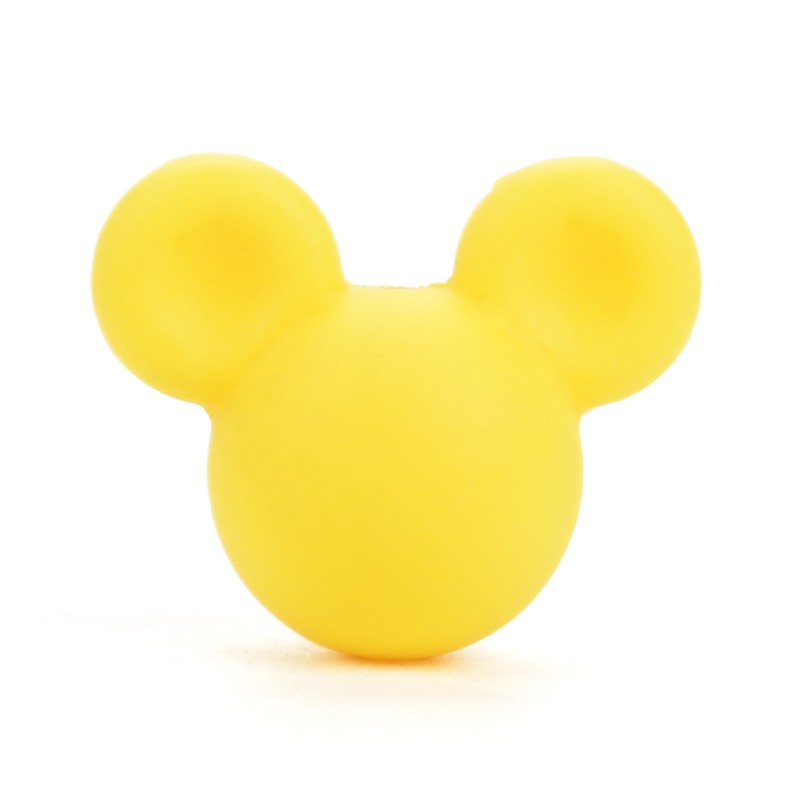 Perle En Silicone Souris Mickey / Minnie - Dimensions 24mm X 20mm, Marque SAVMER, Neuve