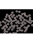 100 Perles Rondelle Fleur intercalaire 4mm