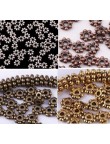 100 Perles Rondelle Fleur intercalaire 4mm