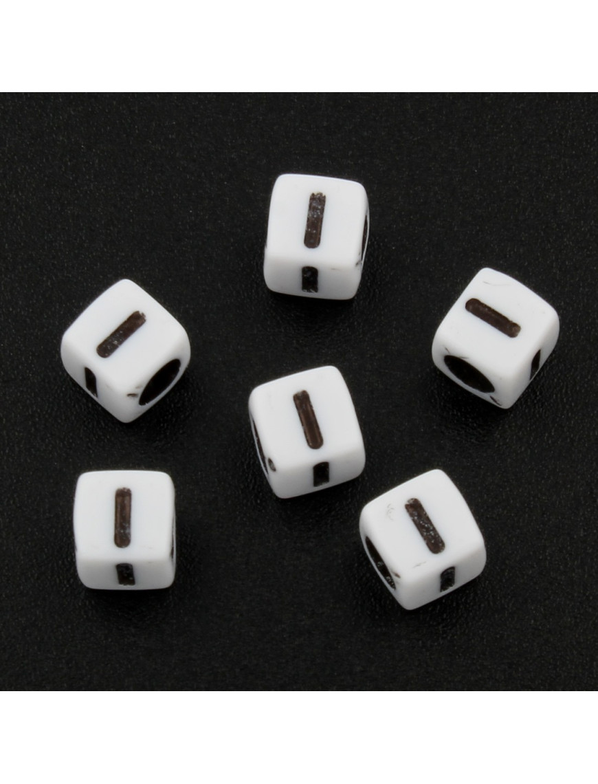 Lot de 20 Perles Alphabet 6mm Lettre au choix