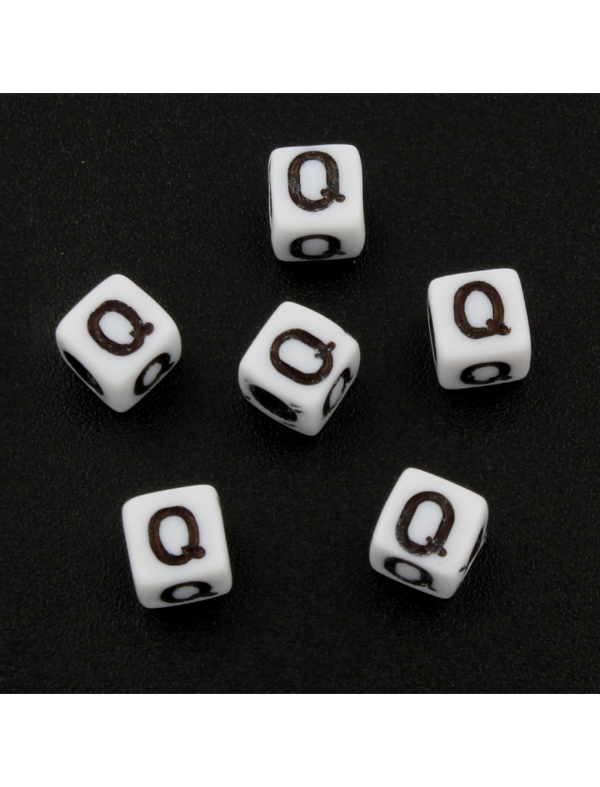 100 Perles Alphabet 6mm Lettre au choix