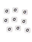 Perles Silicone Lettre Alphabet 10mm Blanc