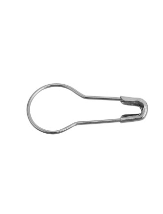 10 Epingles à Nourrice En Métal Rond Argenté 21mm, En Forme De Calebasse