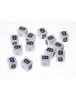Perle Blanche Acrylique Lettre Alphabet 10mm x 1 pièce