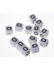 Perle Blanche Acrylique Lettre Alphabet 10mm x 1 pièce