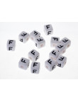 Perle Blanche Acrylique Lettre Alphabet 10mm x 1 pièce