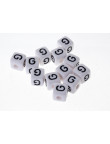 Perle Blanche Acrylique Lettre Alphabet 10mm x 1 pièce