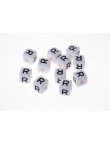 Perle Blanche Acrylique Lettre Alphabet 10mm x 1 pièce