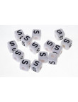 Perle Blanche Acrylique Lettre Alphabet 10mm x 1 pièce