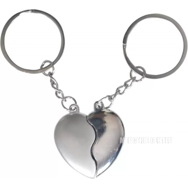 Porte-clés pour couples avec cœur et clé - Porte clef - Achat & prix