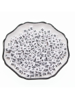 Perle Alphabet 6mm Blanc Cube Lettre au Choix
