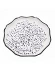 Perle Alphabet 6mm Blanc Cube Lettre au Choix