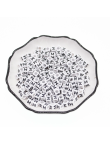 Perle Alphabet 6mm Blanc Cube Lettre au Choix