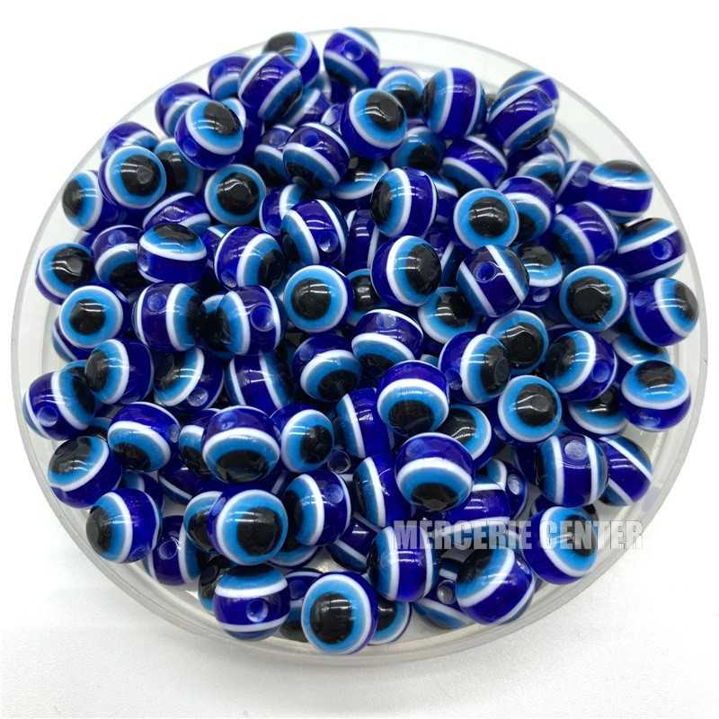 20 Perles Œil Bleu Marine 5mm Oeil Turc