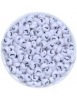 Perle Alphabet 7mm x 4mm Blanc Ecriture Noir Lettre au Choix