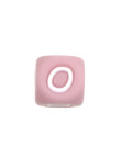 Perles Silicone Lettre Alphabet 12mm Rose