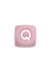 Perles Silicone Lettre Alphabet 12mm Rose