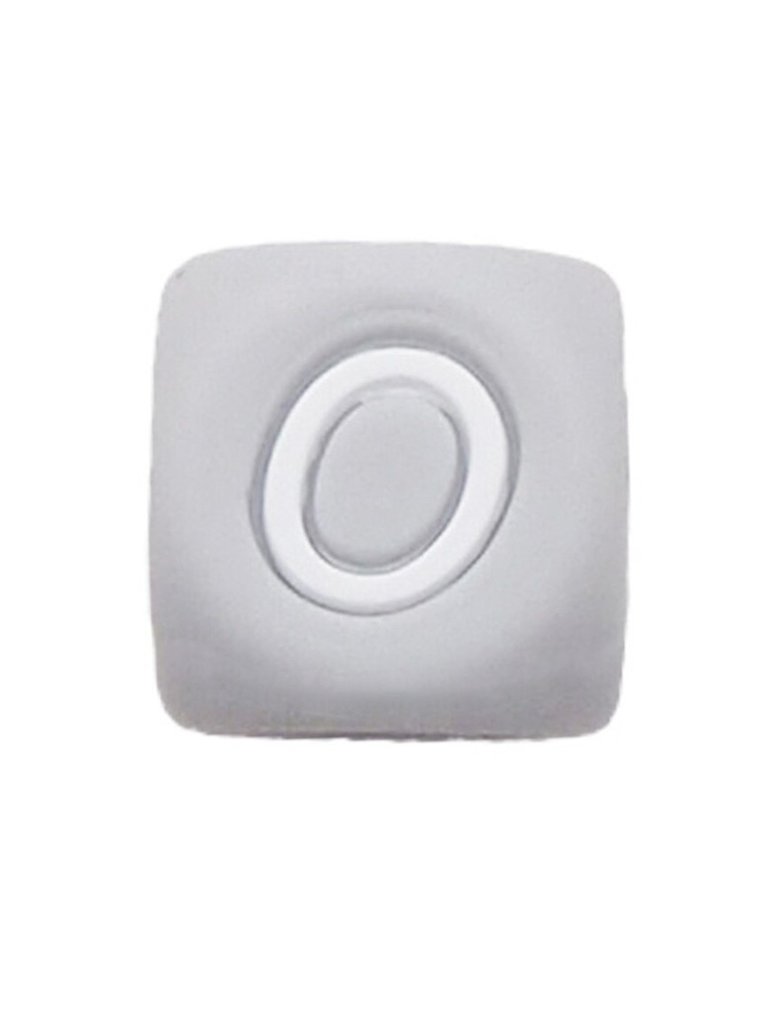 Perles Silicone Lettre Alphabet 12mm Gris