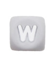 Perles Silicone Lettre Alphabet 12mm Gris