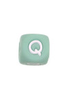 Perles Silicone Lettre Alphabet 12mm Vert Tilleul