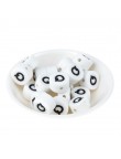 Perles Silicone Lettre Alphabet Rond 12mm Blanche