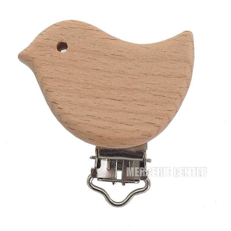 Clip oiseau en bois pour attache tétine - Bébé création - matériel