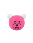 Perle 3D Ours Fuchsia et Blanc 25mm Tete Ourson
