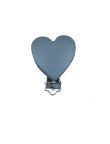 Clip Silicone Attache Coeur Gris