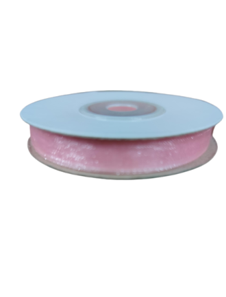 Rouleau De Ruban Organza Rose Transparent 10 M - Largeur ~8 Cm, Bord Ondulé, Pour Couture, Décoration Mariage, DIY