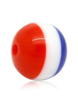 20 Perles en Acrylique 8mm Bleu Blanc Rouge, Drapeau France