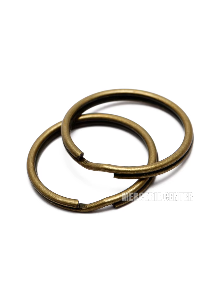 20 Anneaux de double jonction 20mm Bronze
