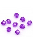 100 ou 200 Perles Violet Bicone toupie en Acrylique 4 x 4mm