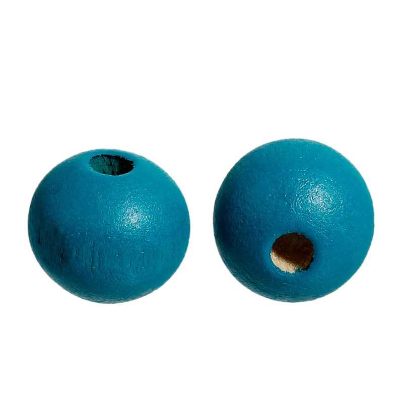 Perles céramique bleu 10mm ronde - lot de 10 - ArtKen6L